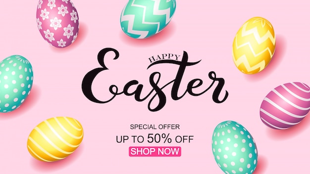 Happy easter banner