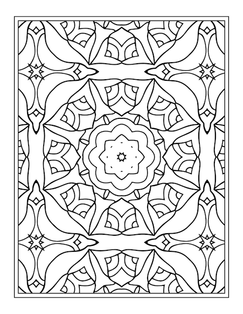 Happy Easter Black and White Mandala flower Coloring book for adults