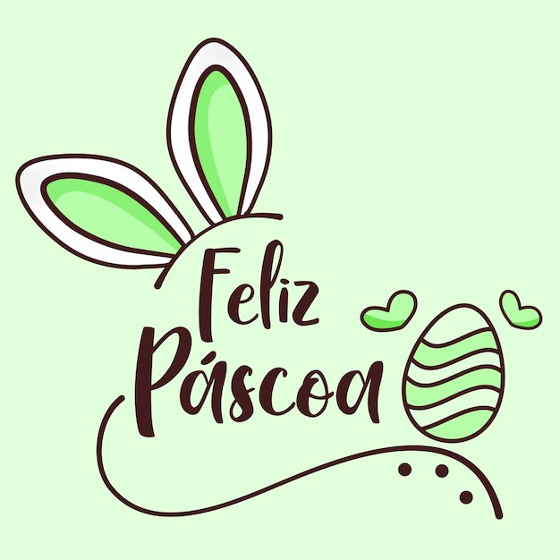 Happy easter brazil illustration vector