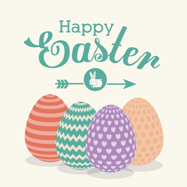 Happy easter card design