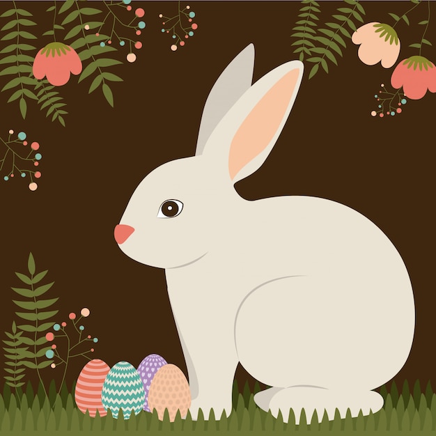 Happy easter card design