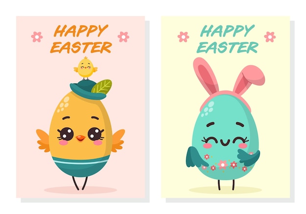 Happy Easter card set
