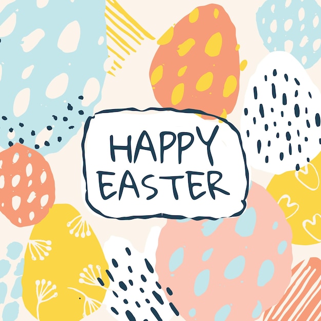 Vector happy easter card