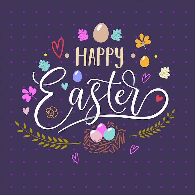 Vector happy easter card