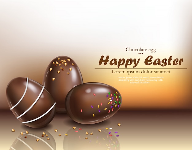 Happy Easter chocolate eggs card