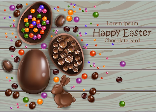 Buona pasqua uova di cioccolato carta