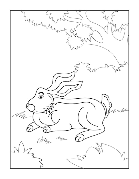 Happy Easter Coloring Page for kids Coloring book for relax and meditation