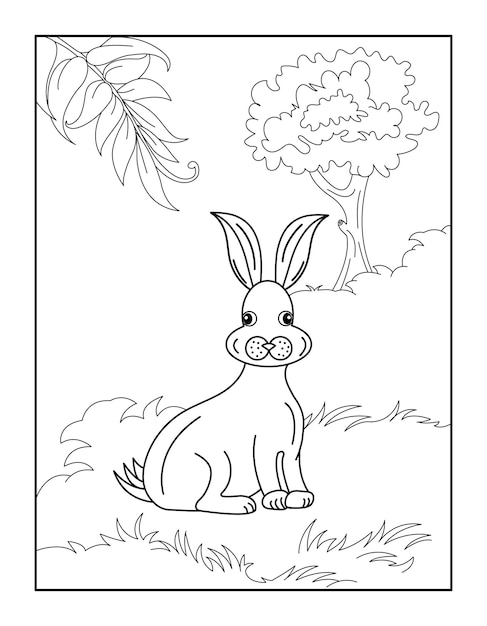 Happy Easter Coloring Page for kids Coloring book for relax and meditation