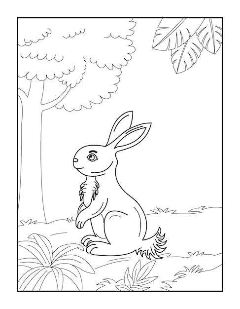 Happy Easter Coloring Page for kids Coloring book for relax and meditation