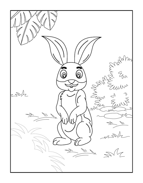 Happy Easter Coloring Page for kids Coloring book for relax and meditation