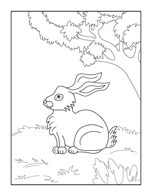 Happy Easter Coloring Page for kids Coloring book for relax and meditation