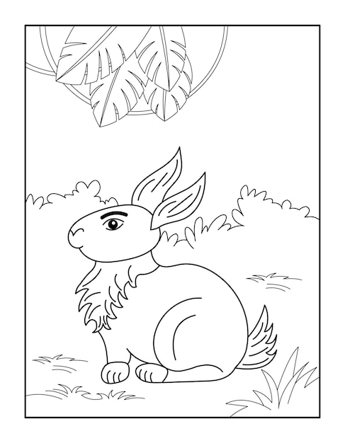 Happy Easter Coloring Page for kids Coloring book for relax and meditation