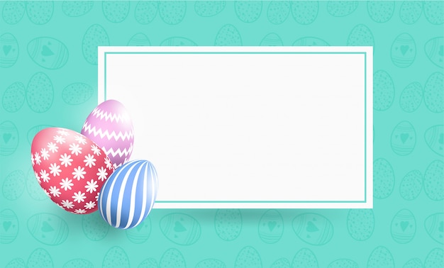 Vector happy easter colourful eggs background