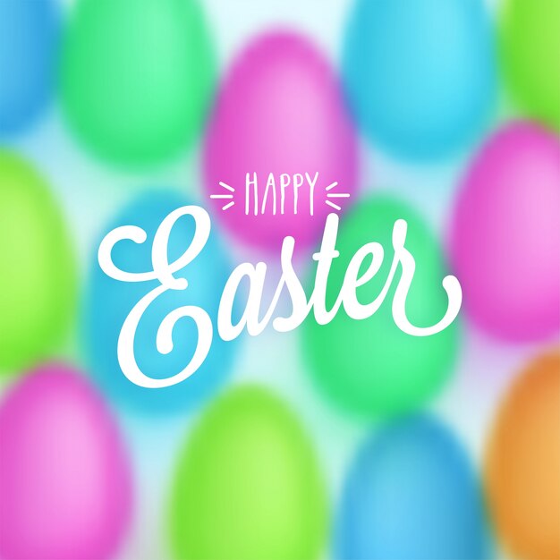 Happy easter concept with colorful eggs pattern