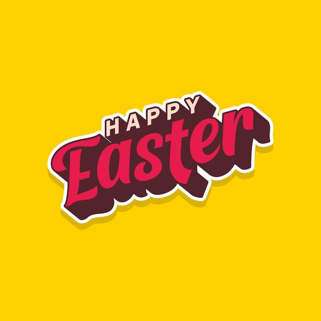 Vector happy easter cool typography lettering