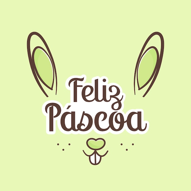 Vettore buona pasqua, coniglietto carino vector.