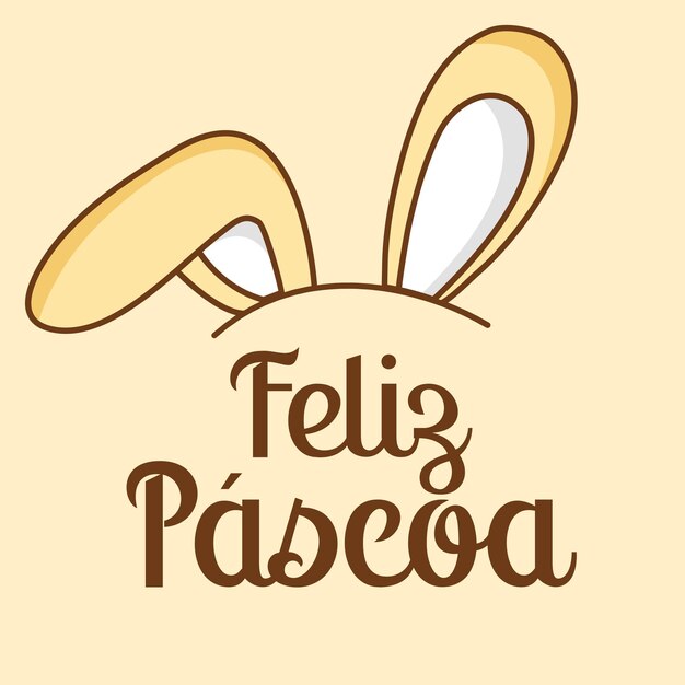 Happy easter cute vector brazil