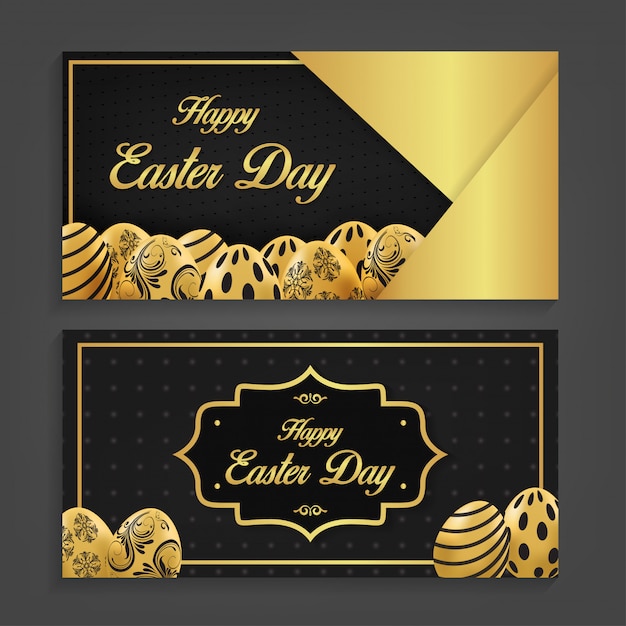 Happy easter day banner background
