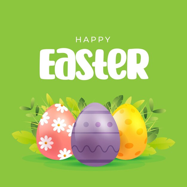 Happy easter day banner and Poster Design