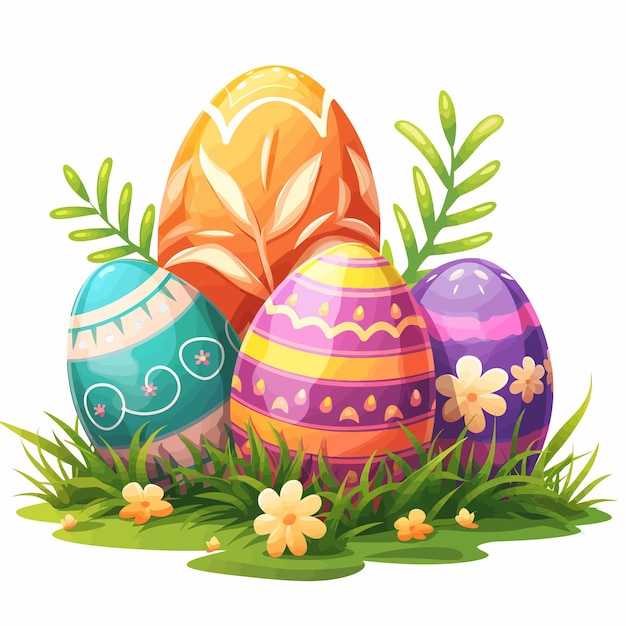 Vector happy easter day card illustration