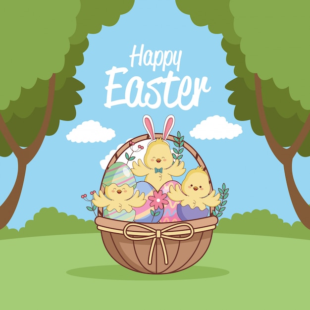 Happy easter day card