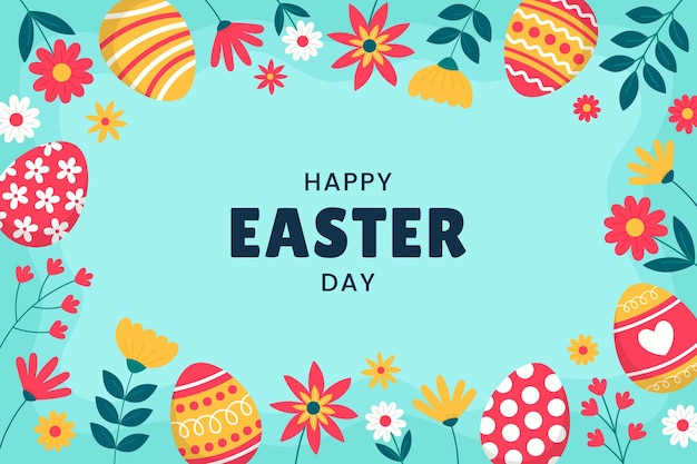 Vector happy easter day celebration wallpaper background or border template