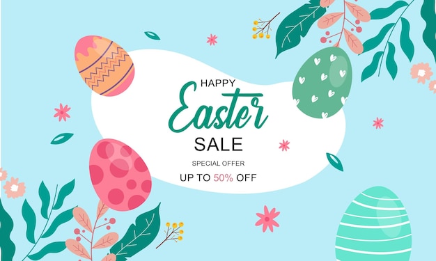 Happy easter day design background vector illustration