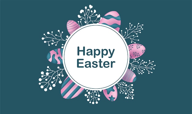 Vector happy easter day egg wallpaper background vector holiday event drawing cartoon logo flat template