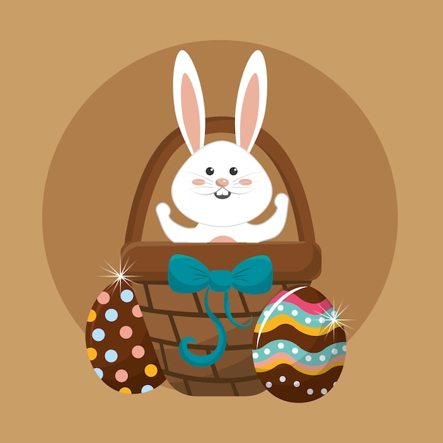 Vector happy easter day icon