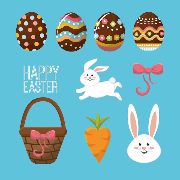 happy easter day icon