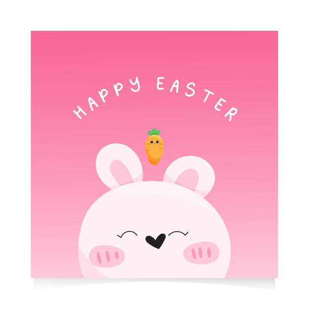 Vector happy easter day post idea vector illustration