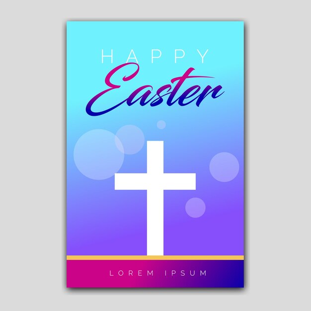 Vector happy easter day poster