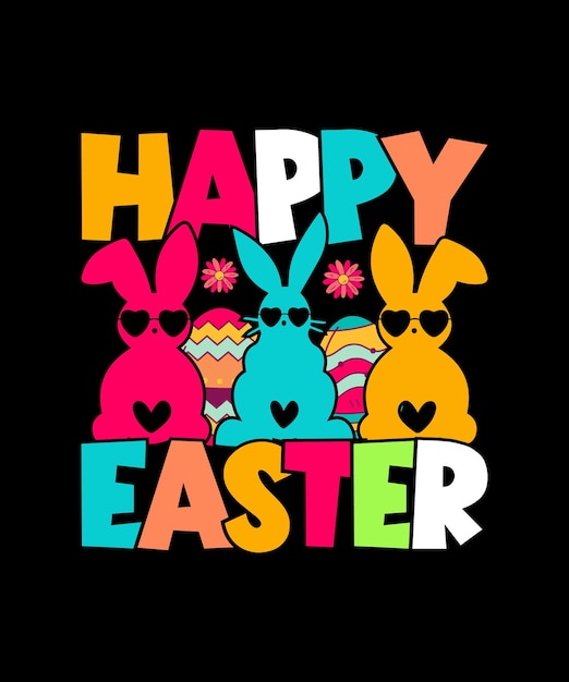 Vector happy easter day t-shirt design