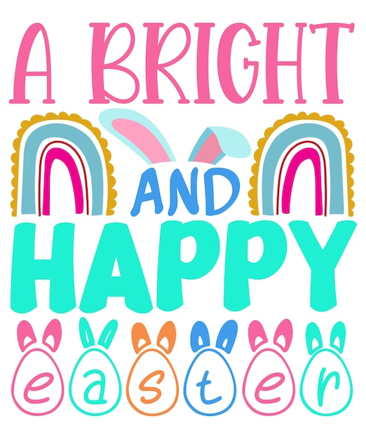 Vector happy easter day tshirt design