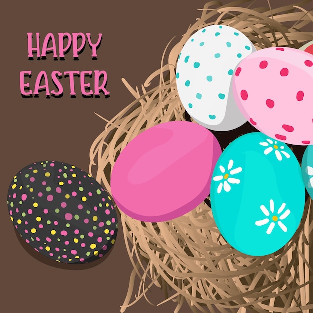 Vector happy easter day