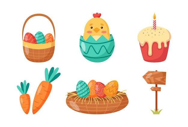 Happy easter design element