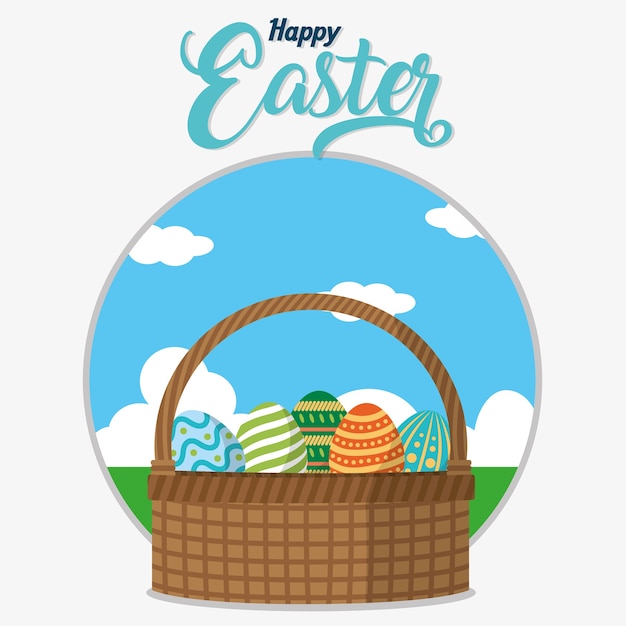 Vector happy easter design