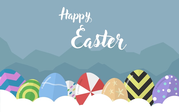 Vector happy easter egg background