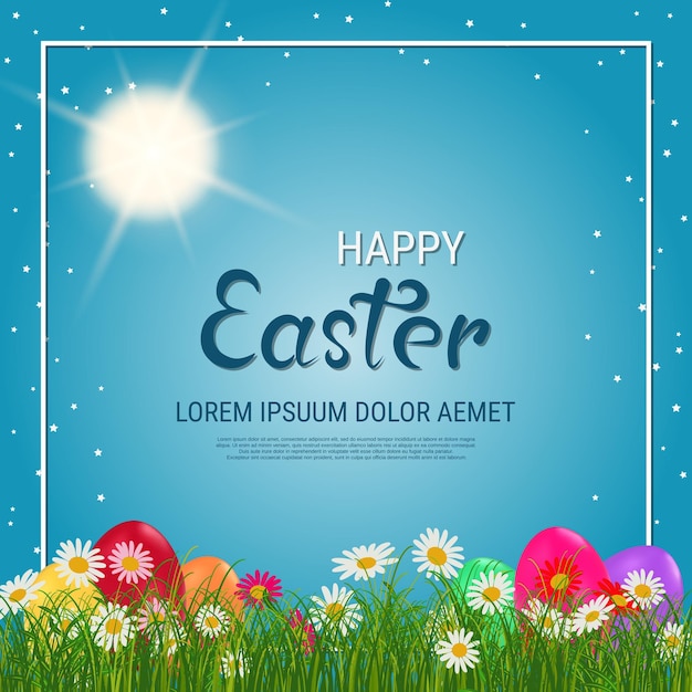 Happy Easter elegant vector illustration