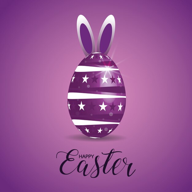 Happy easter greeting card