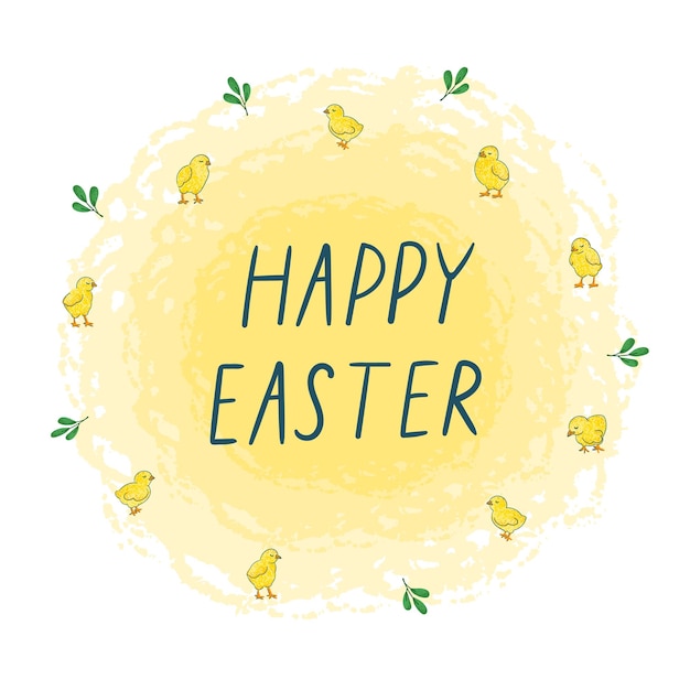 Vector happy easter greeting card