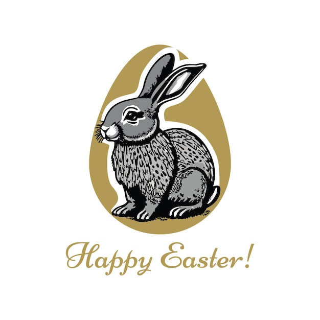 Happy easter greeting card