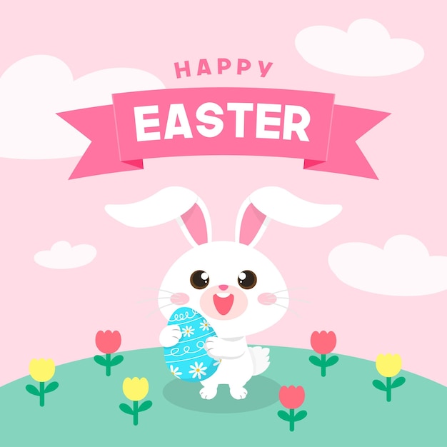 Happy Easter greeting card