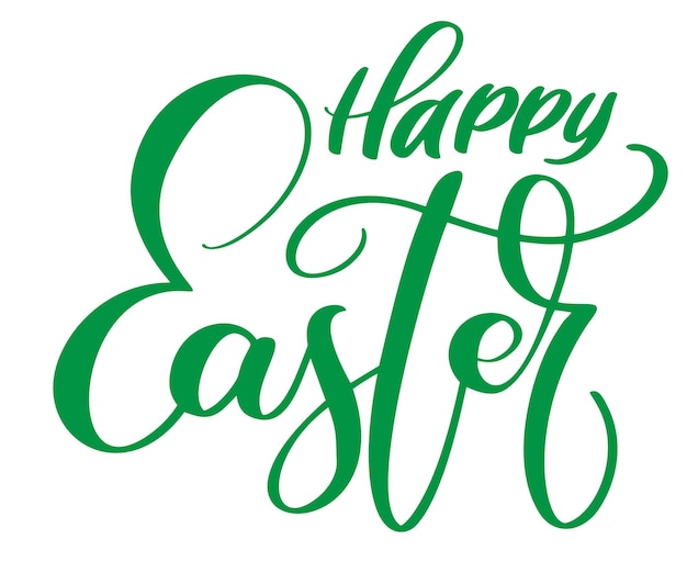 Happy Easter Hand drawn calligraphy and brush pen lettering Vector Illustration design for holiday