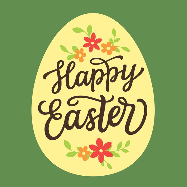 Happy easter hand lettering