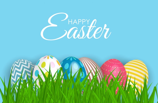 Happy Easter Holiday greeting card