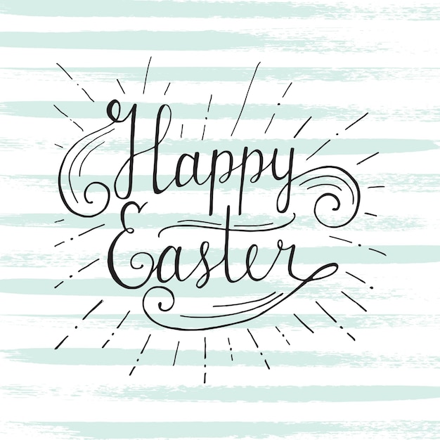 Vettore happy easter lettering frasi di pasqua scritte a mano