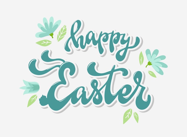 Vector happy easter lettering quote