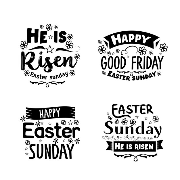 Happy Easter lettering typography design