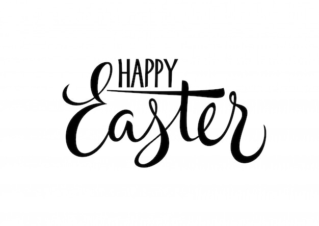 Vector happy easter lettering